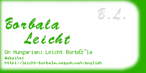 borbala leicht business card